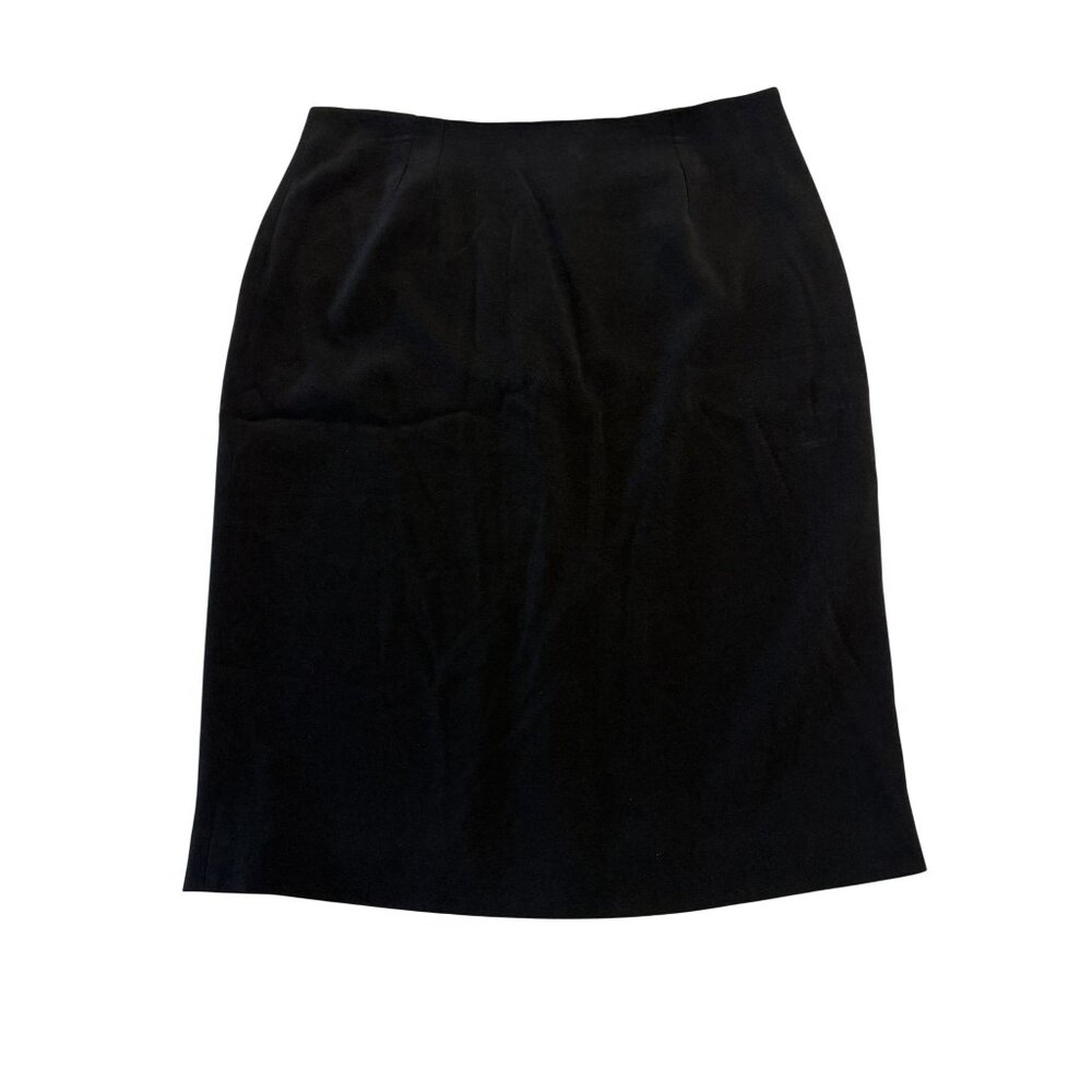 The Fold Clever Crepe Syros Black Tailored Pencil Skirt Women's Size 12